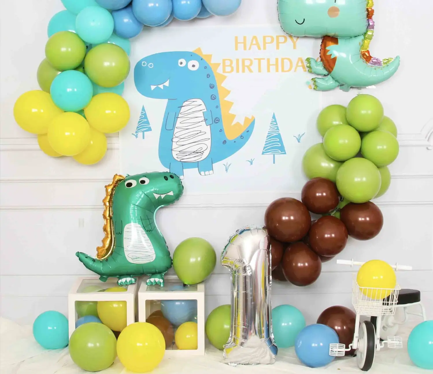 Children's Birthday Decoration Background Wall Dinosaur Theme Balloon