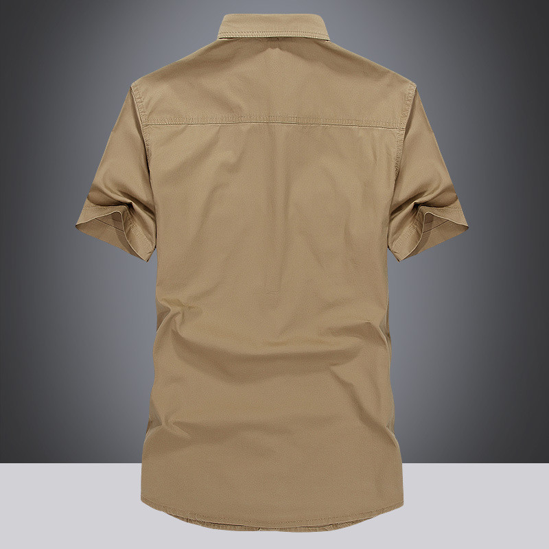 Multi-pocket Short-sleeved Shirt Men's Tooling