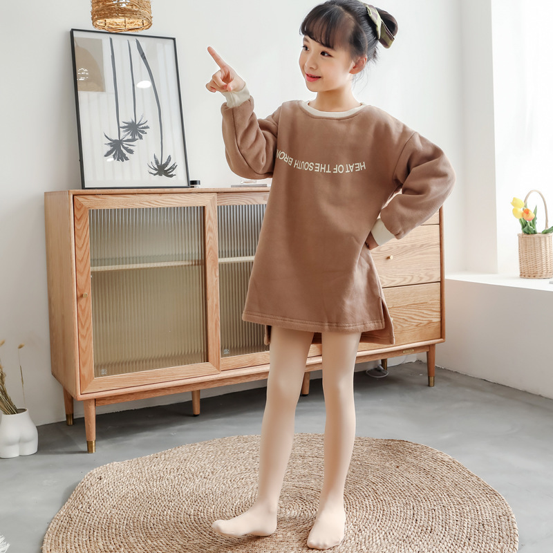 Solid Color Facial Mask Girls' Pantyhose