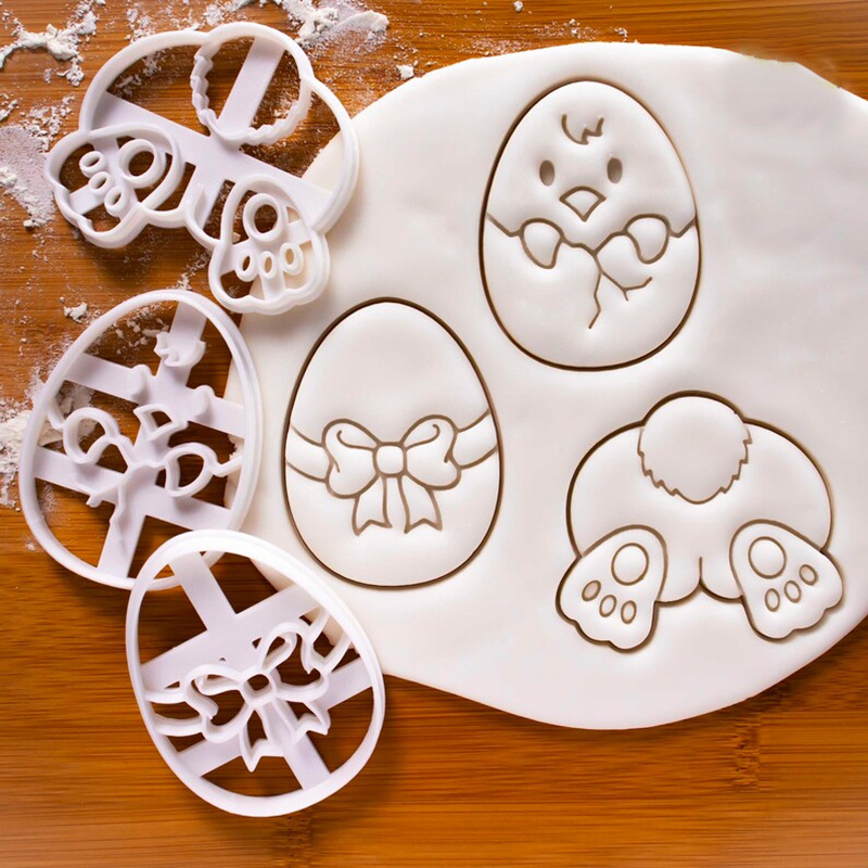 Title 3, Plastic Cartoon Chicken Rabbit Egg Cookie Sharp...