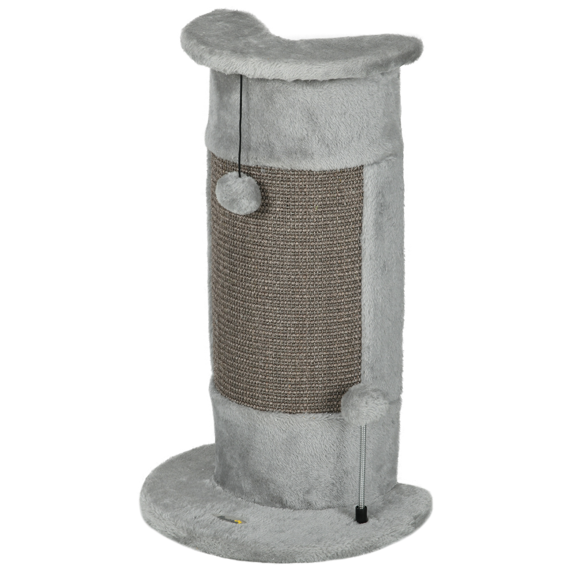 58cm Cat Scratching Post, With Covered Plush, Play Balls, For Corner Walls — image 11