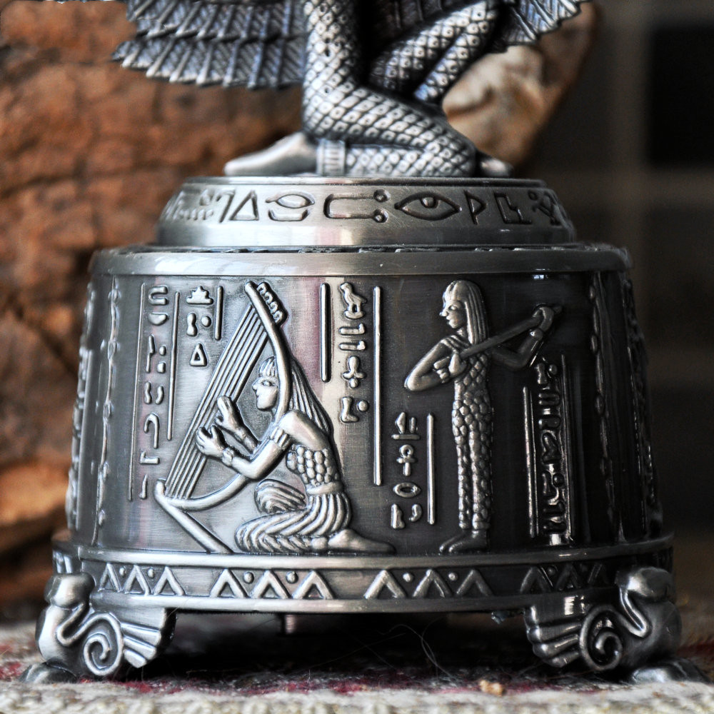 Retro european music box clockwork ornaments (silver)