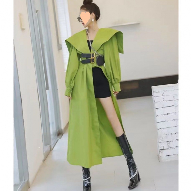 Fashion Mid-length Waist Trimming Shirt Women