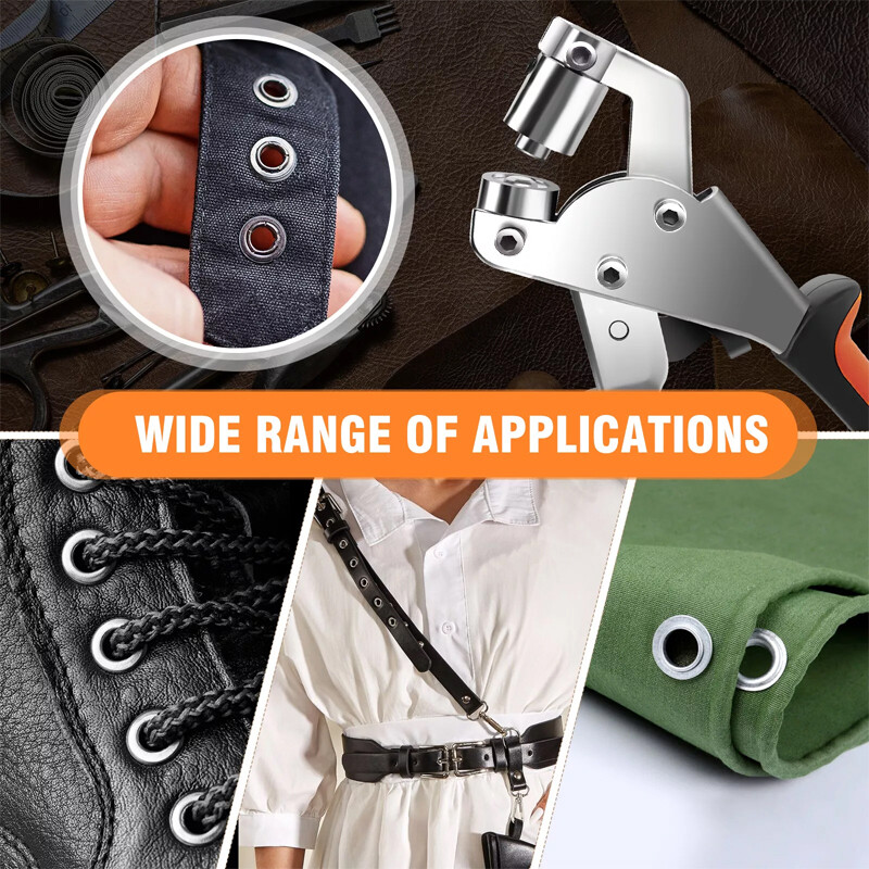 Grommet Tool Kit 10mm Metal Eyelet Pliers Hole Punch Tool For Leather Tarpaulins 5