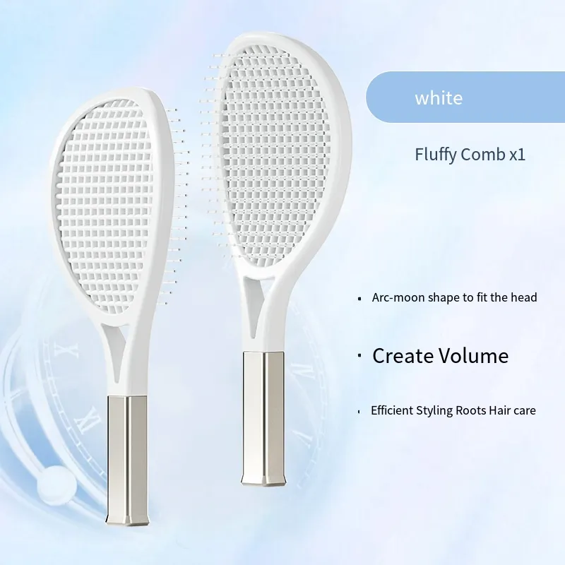 Hair Comb Tennis Racket Fluffy Combs High Skull Top Hair Artifact Airbag Cushion Massage Comb Barber Tools Hair Detangler Hairbrush For Thick Hair Self Cleaning Curly Hair Brush For Curly Hair – image 4