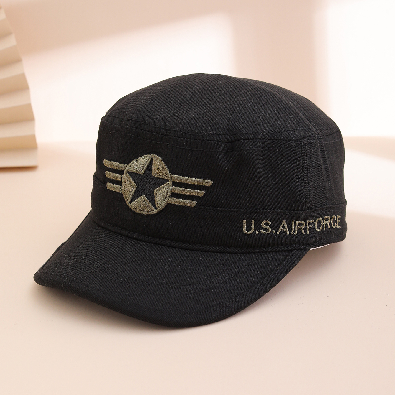 Cross-border New-style Men's Five-star Camouflage Sun-protective Flat-top Hat For Spring And Summer - Trendy Youth Style Sun Hat
