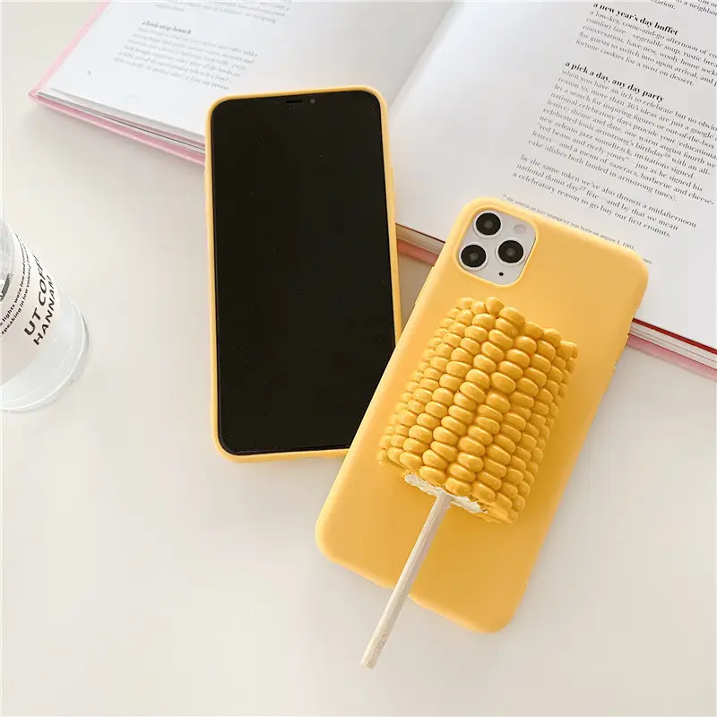 Suitable For 12 Corn On The Cob Egg Tart Pinch Three-dimensional Mobile Phone Case 11 Protective Cover