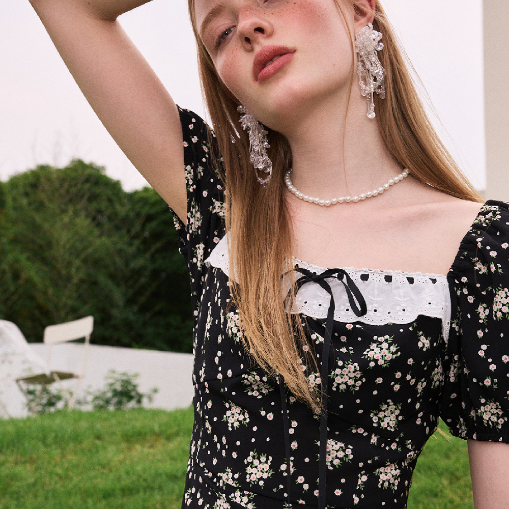 Floral Slit Dress, picture 4 of 6