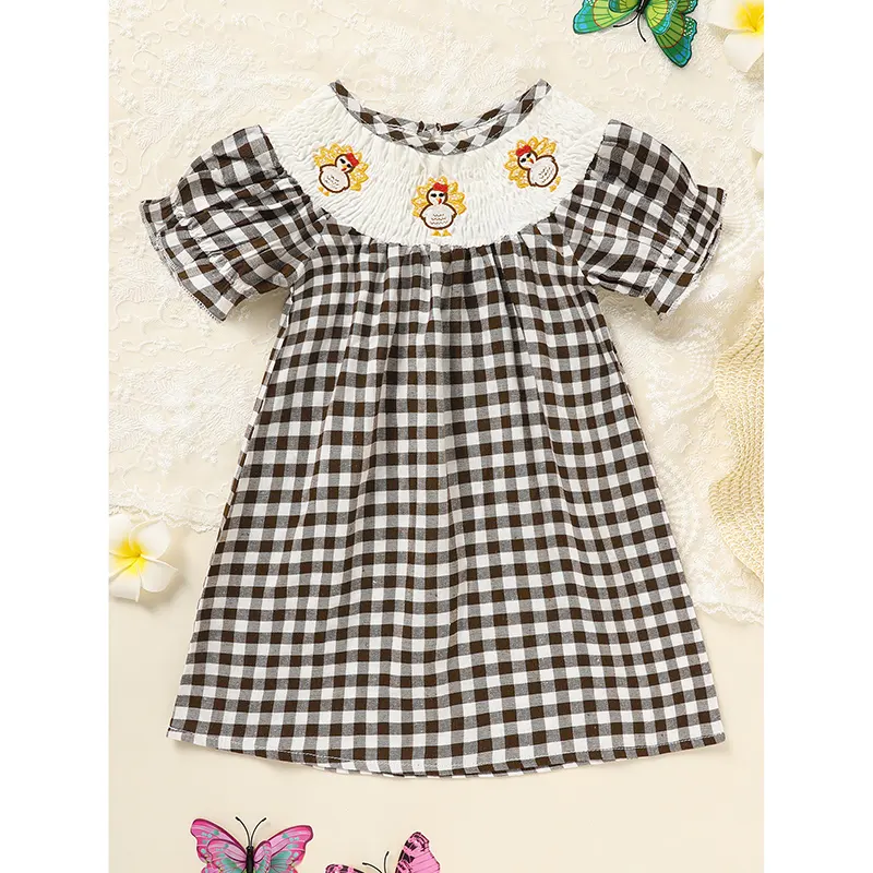 Infant Baby Girls Thanksgiving Dress Turkey Print