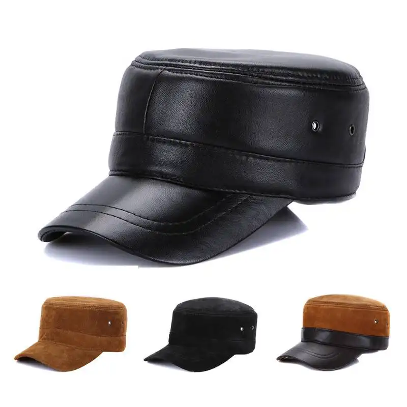 Genuine Sheepskin Flat Top Hat