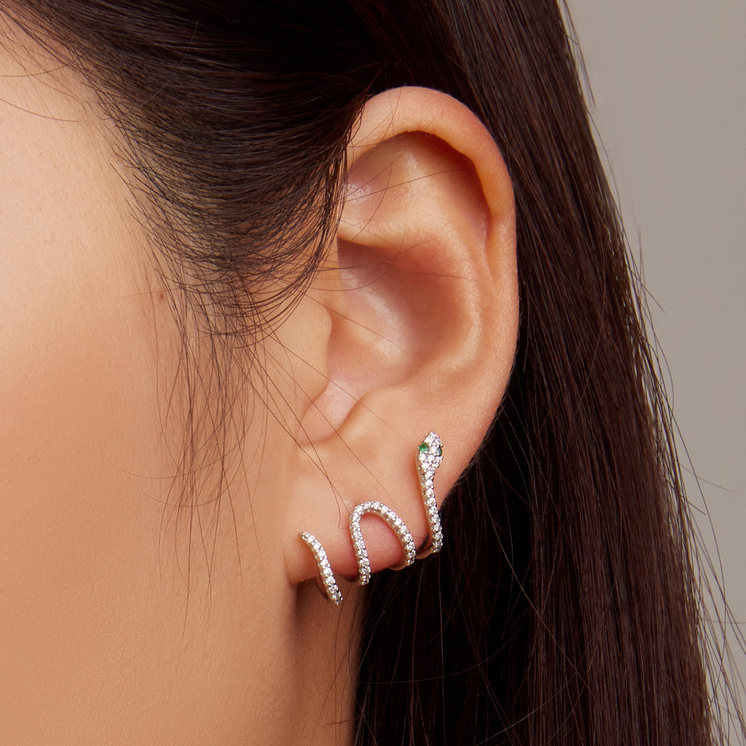 Snake Shaped Multi-layer Earrings For Women's Flexibility