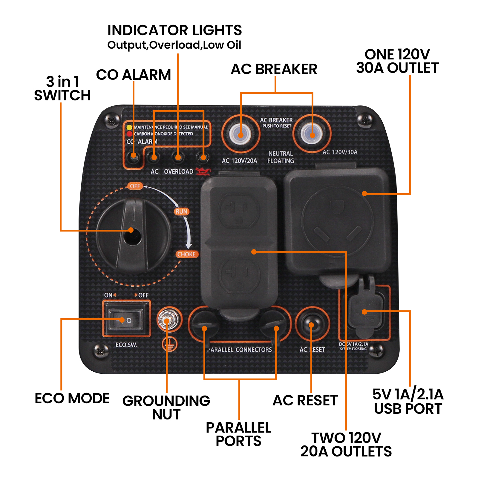 3.5KW Ultra Quiet Portable Suitcase Inverter Generator - Image 1 of 6