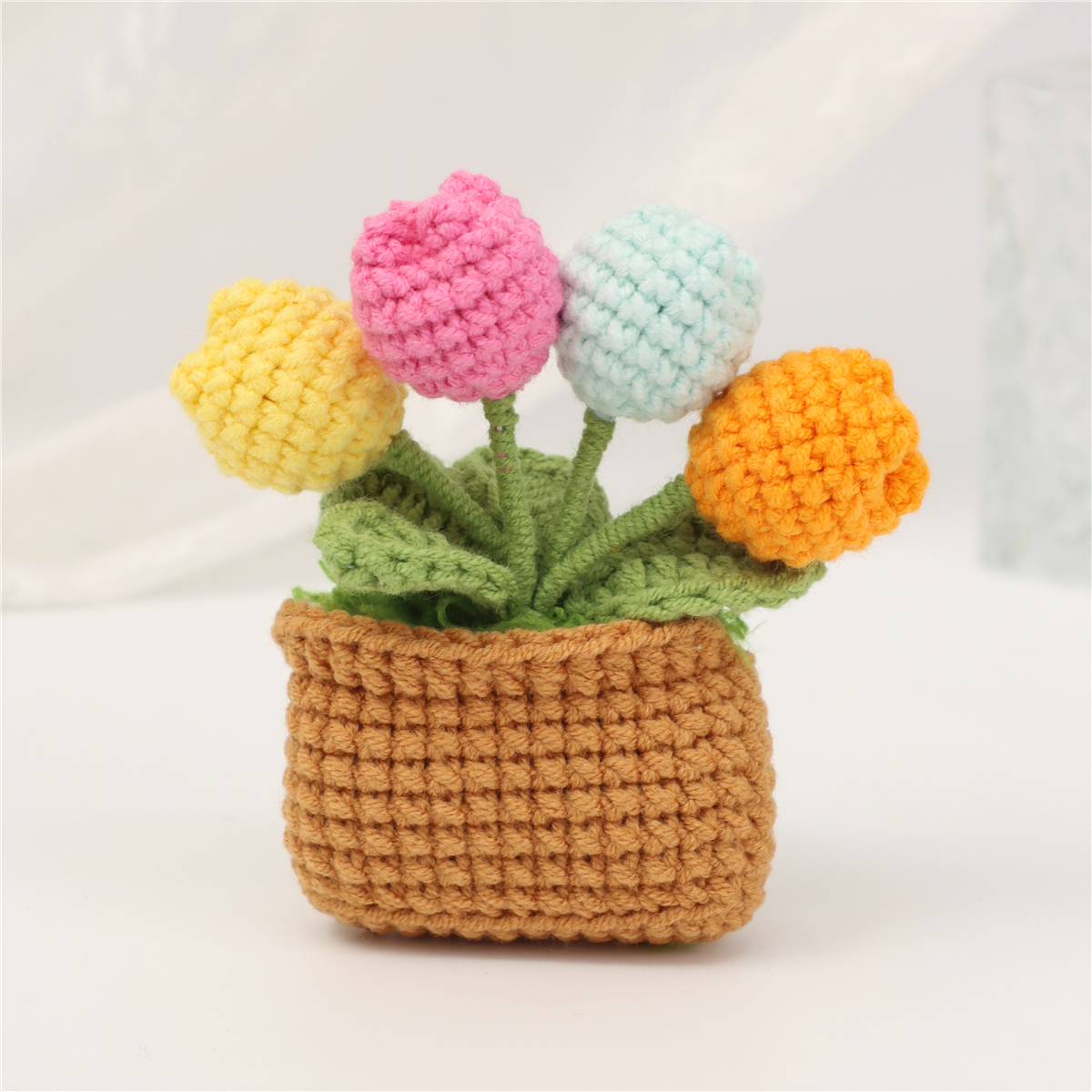 Crochet Potted Fridge Magnet Set