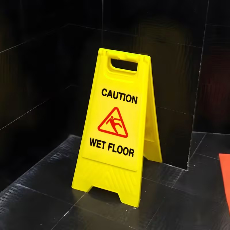2Pcs Caution Slippery Surface Warning Hazard Safety Standing Wet Floor Sign — image 5