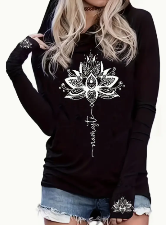 Women's Casual Hooded Long Sleeve T-Shirt