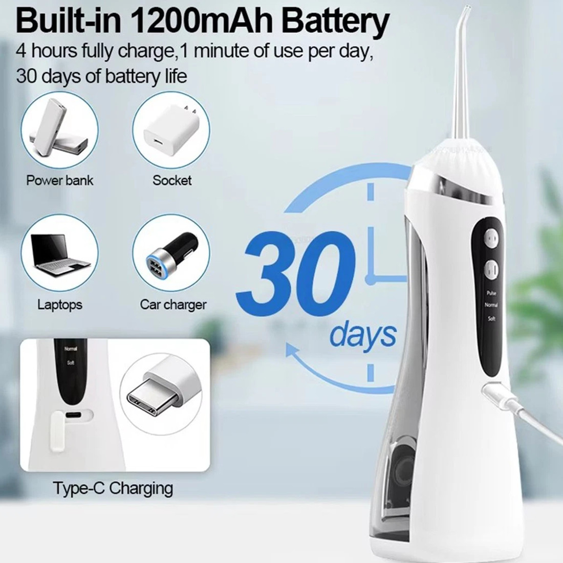 Ultrasonic Tooth Cleaner Electric Dental Scaler Tartar Plaque Calculus Remover — image 9