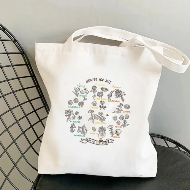 Women's Fashion Canvas One Shoulder Tote Shopping Bag N - Shop at LoveMi