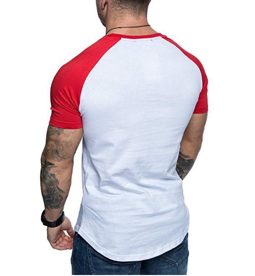 Title 4, Camiseta masculina de manga curta raglan com go...