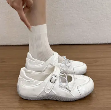 Velcro Mary Jane Shoes, 2026 Summer New Flat Breathable Casual Versatile Ballet Sneakers