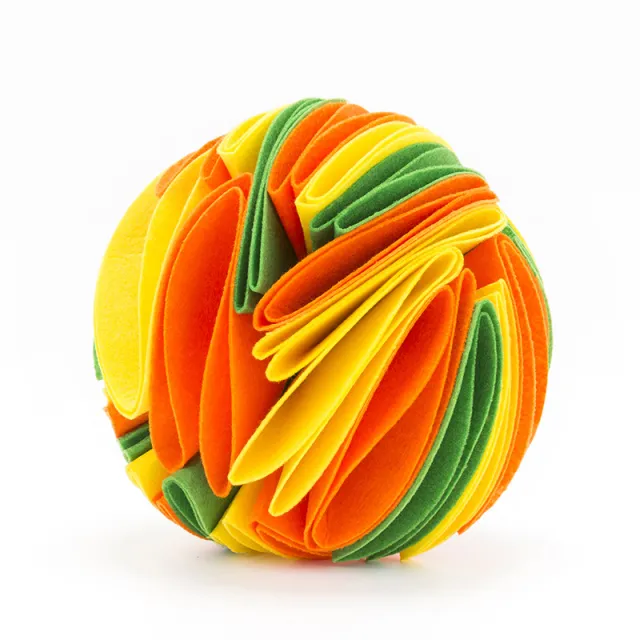 Pet Dog's Felt Cloth Sniffs The Ball Yellow Orange Green - Shop at LoveMi