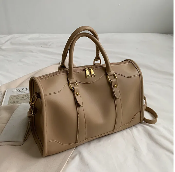 Solid Colour Design One Shoulder Underarm Bag Tide - Khaki
