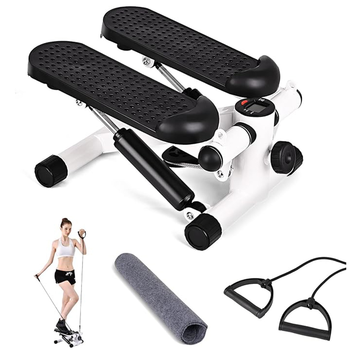 Adjustable Resistance Stair Stepper for Home Fitness. Product description -Our mini steppers allow you to adjust and shape your body anytime, anywhere in low-impact sports. Only 30 minutes of pedaling per day can speed up the conditioning of the calf, glu