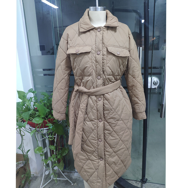 Waist Thin Section Over The Knee Long Padded Jacket