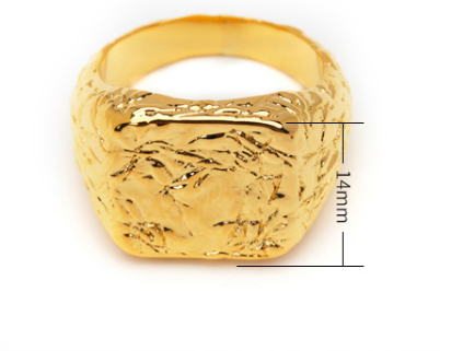 Title 7, Tree Bark Tekture Ring Niche Design Fashion