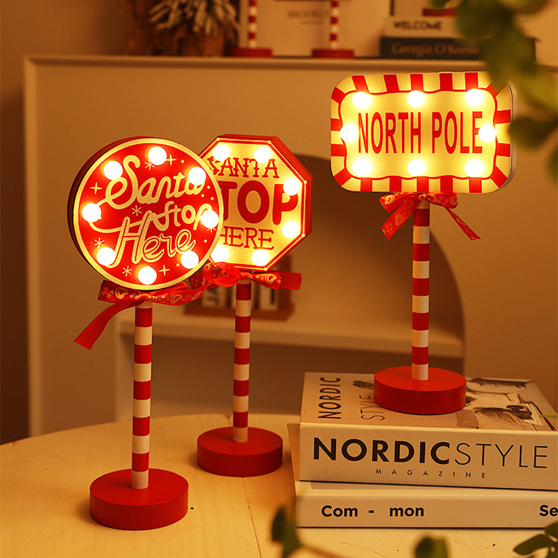 Title 7, Weihnachts Retro Lampe Stoppschild Nordpol LED ...