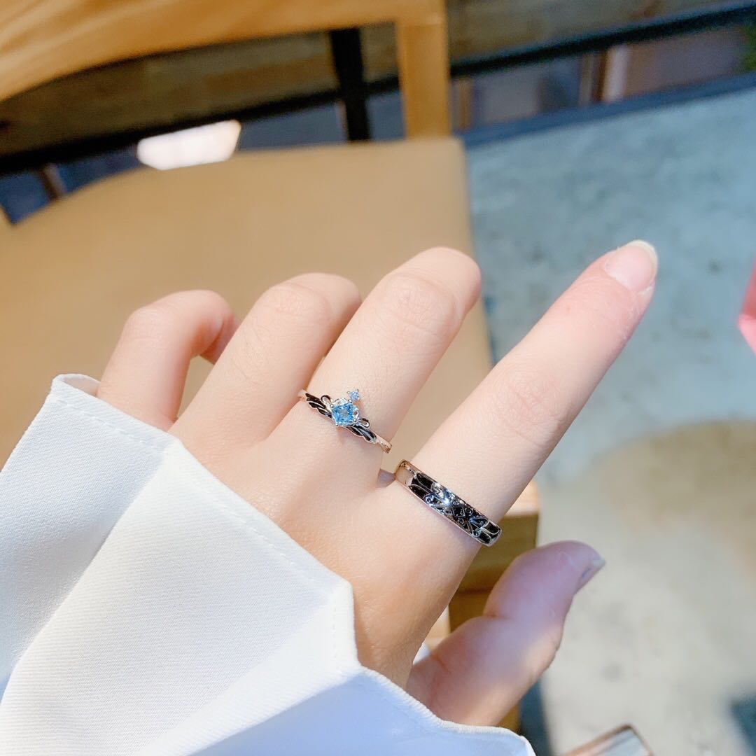 Blue Light Moonstone Rings Lovers' Romantic Ring