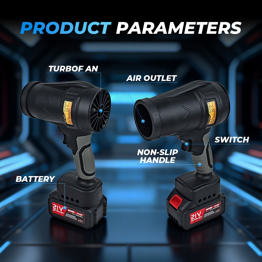 2 Battery Electric Cordless Leaf Blower Turbo Jet Dry Air Fan UK — image 5