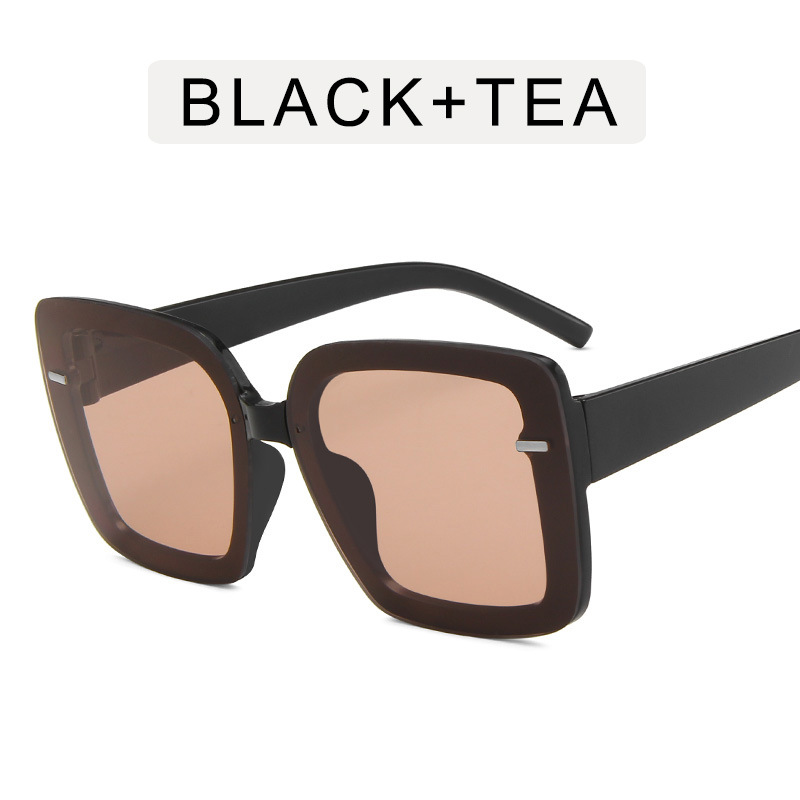 Women’s Fashion Large Frame Square Rice Nail Sunglasses