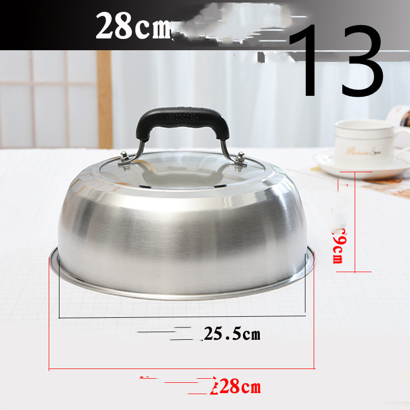 Title 2, Stainless Steel Heightened Round Household Wok ...