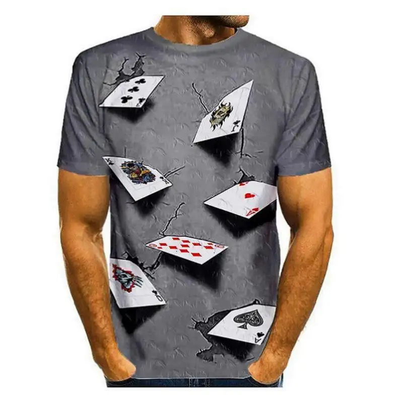 Men's Fashion Casual 3d Print Short-sleeved Tops