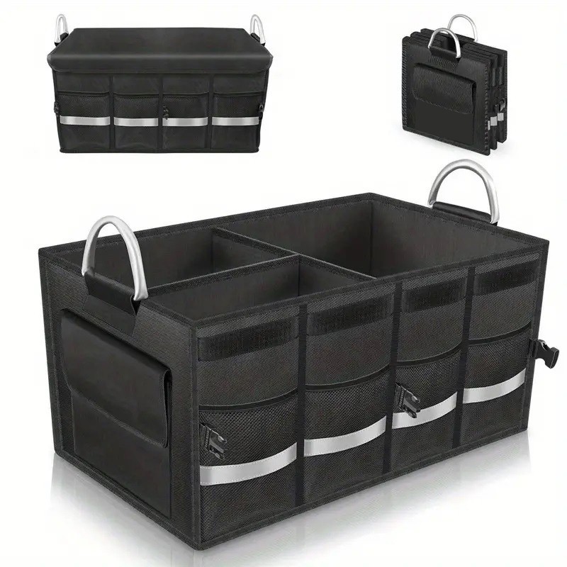 Large Car Boot Organiser Heavy Duty Collapsible Foldable Tidy Storage Trunk Box