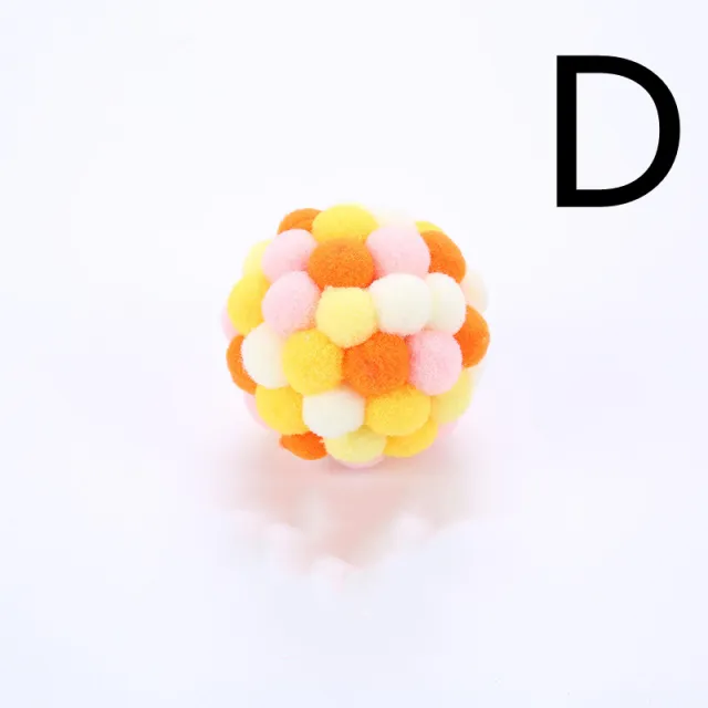 Cat Toy Colorful Plush Ball, Sounding Multi color Rainbow Ball - Shop at LoveMi