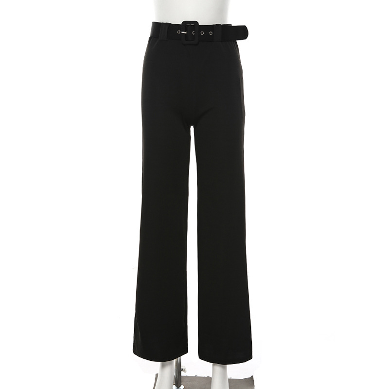 Title 6, Cover hip slim fashion straight wide leg pants