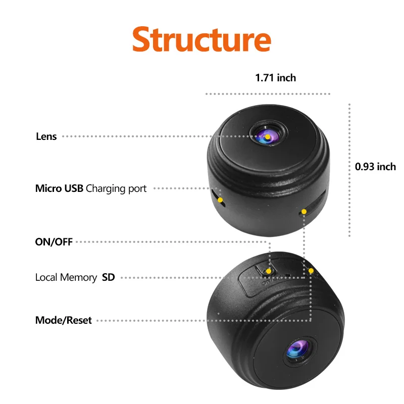 Title 6, A9 HD Wifi Smart Monitor Surveillance Cameras S...