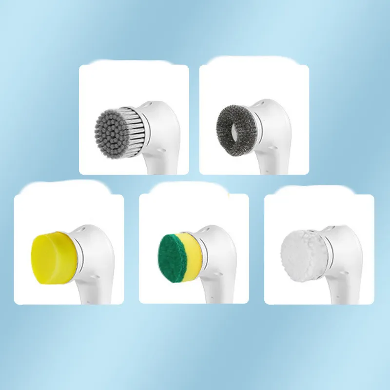 Multifunctional Electric Handheld Kitchen Household Dishwashing Brush Handheld Scrubber Bathtub Sink Bathroom Kitchen Tile Cleaning Tool Drill Brush Set With 5 Heads – image 8