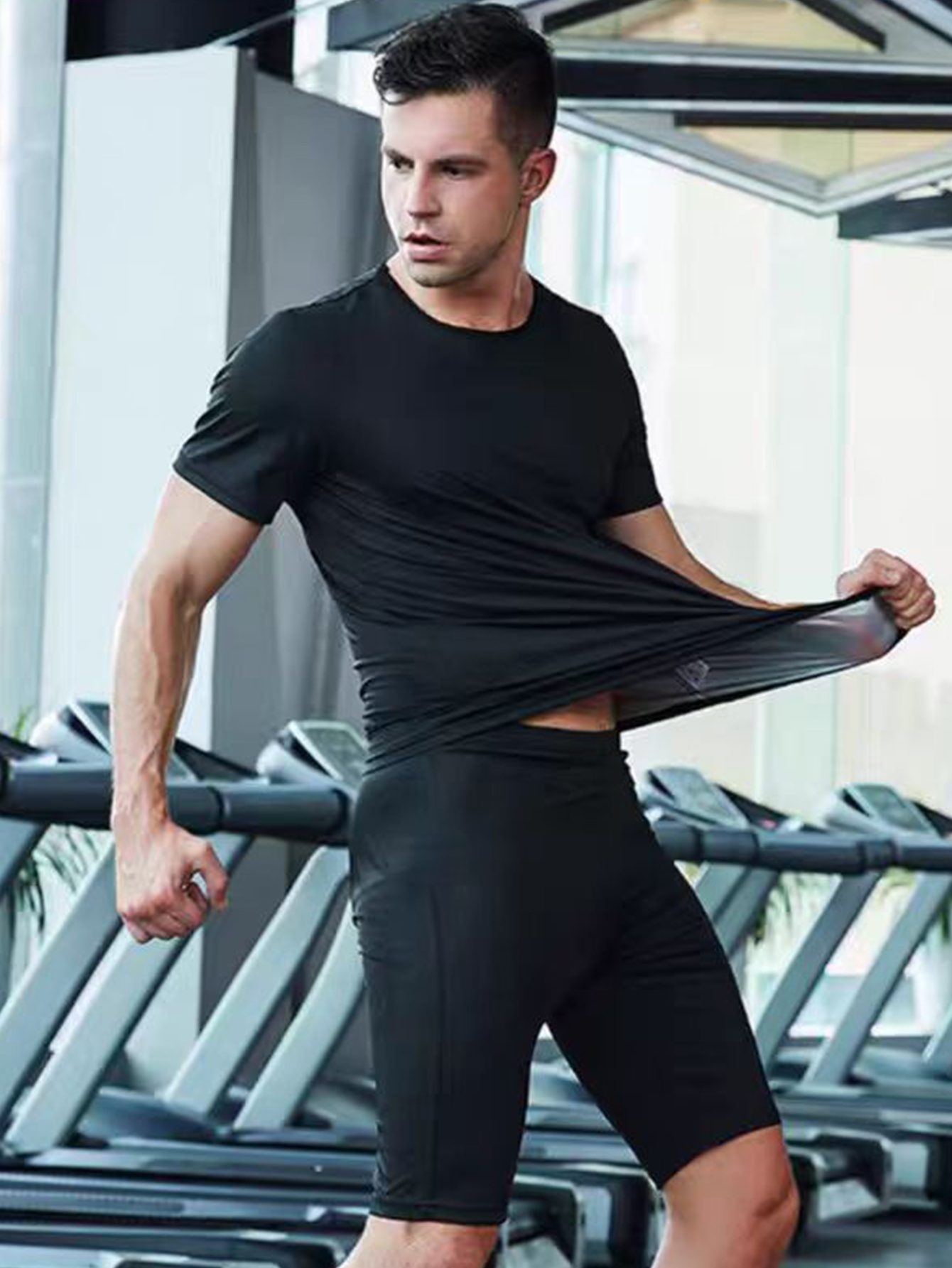 Sauna Shirt For Men Heat Trapping Sweat T-shirt Sauna Suit For Men Compression Workout Sweat Suit For Gym Workouts 2