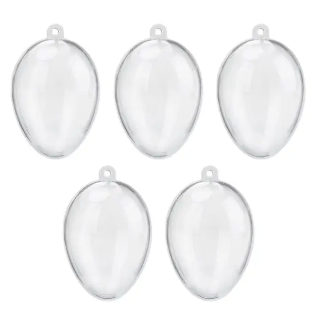 Clear Plastic Christmas Balls Baubles Sphere Fillable Xmas Tree Ornament 5Pcs - Shop at LoveMi