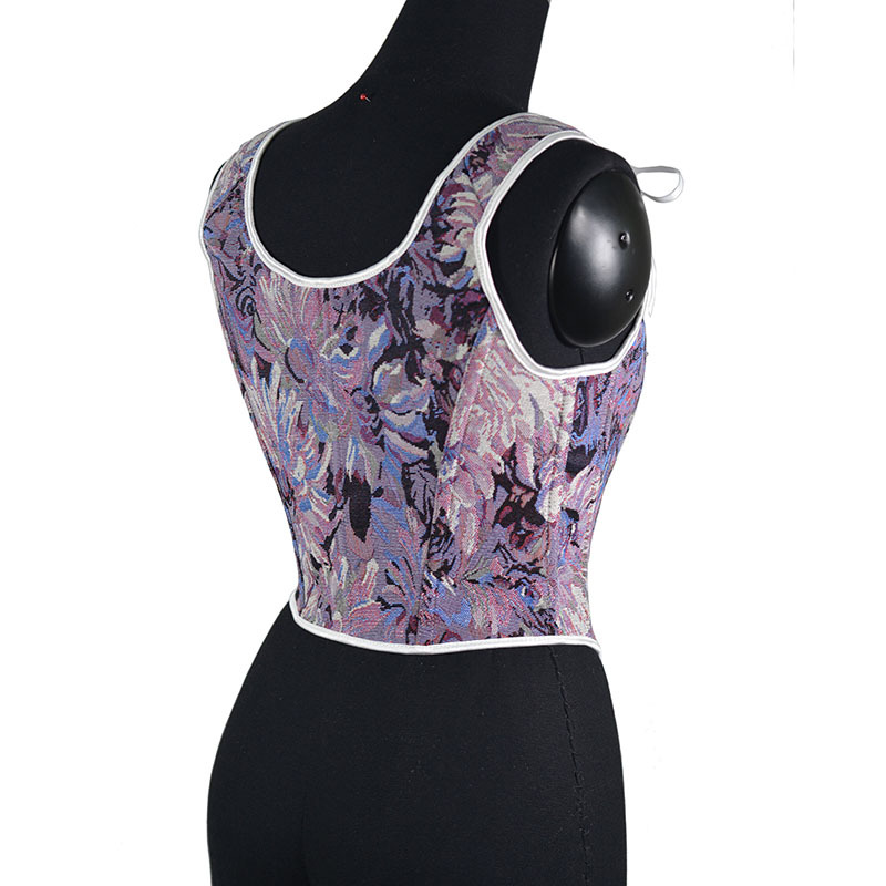Large Size French Strap Fishbone Bra Short Vest - Image 15