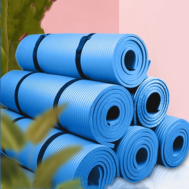 Nbr Yoga Mat Fitness Mat 10mm Thickened Widened For Beginners