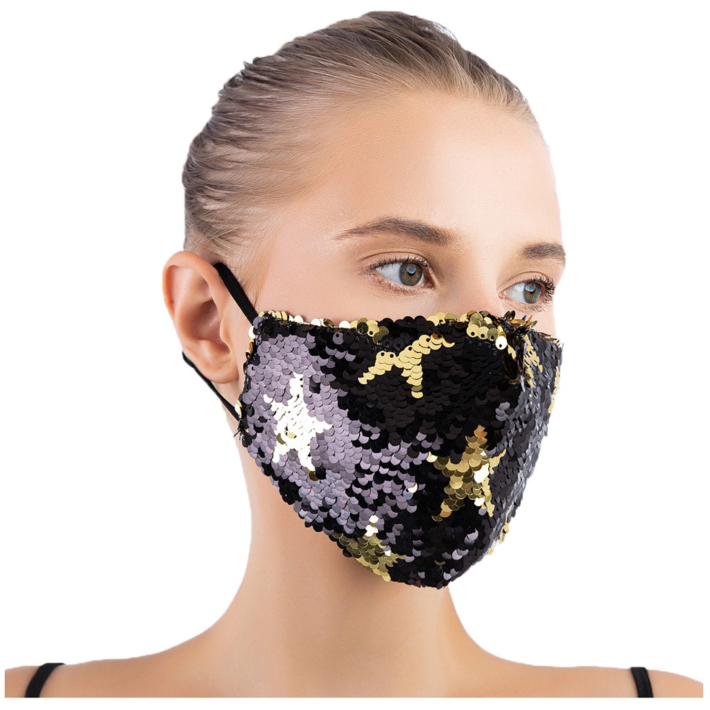 Title 4, Five Pointed Star Bead Sequin Fashion Mask