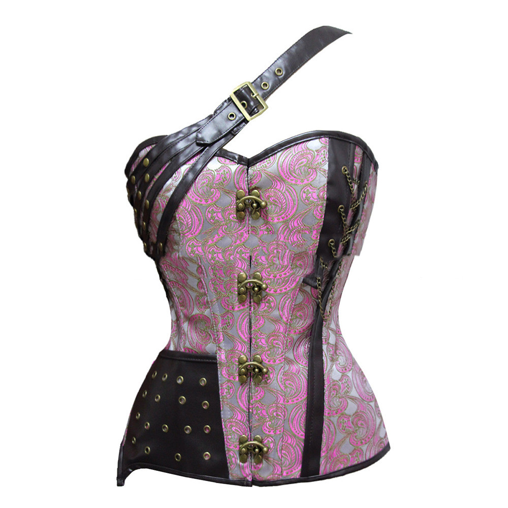 New Product Leather Stitching Patterned Cloth Corset