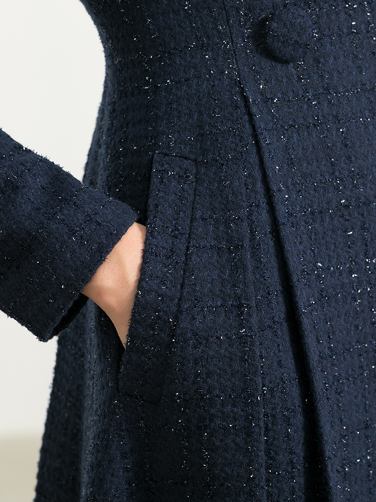 Thickened Mid Long Off Season Versatile High-end Woolen Coat