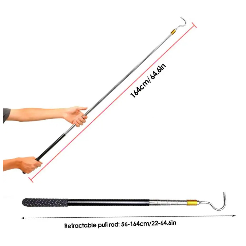 Attic Ladder Pull Down System Kit Loft Pole With Hook — image 7