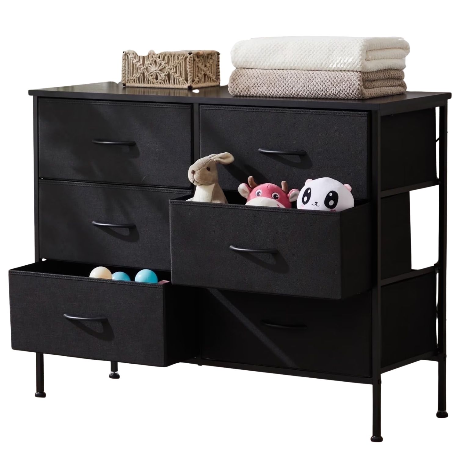 Fabric 6 Drawer Dresser, Bedroom Storage Cabinet, Chest Of Drawers Organizer For Closet, Entryway, Living Room image 2