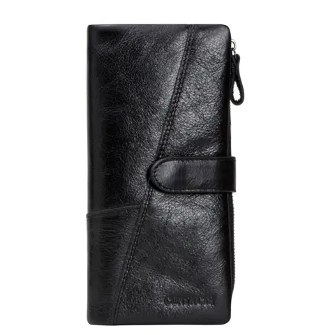 Black Angel Supply Fashion Splicing Long Leather Men's Wallet