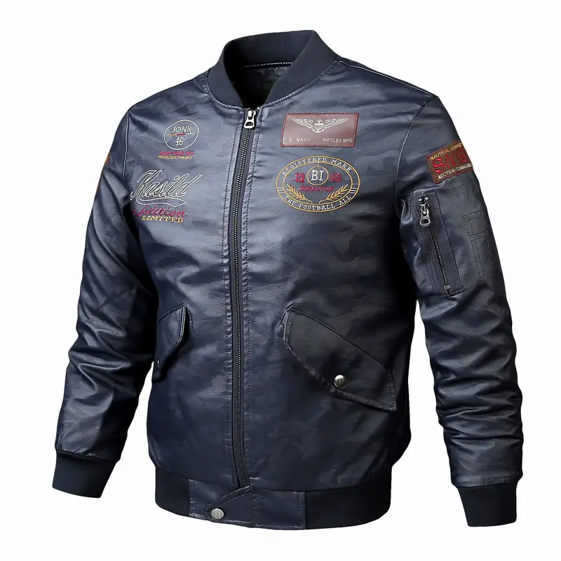 Men's Casual Fashion Leather Jacket Coat